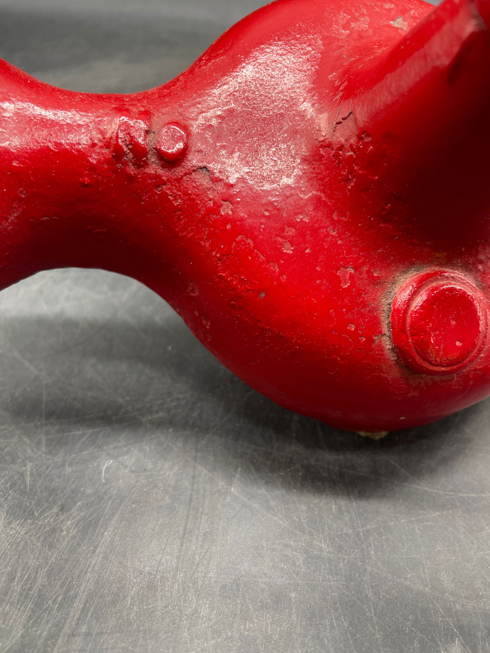 Antique Red Cast Iron General Store Candy Balance Scale with Basket #4 - 8