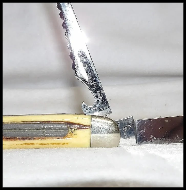 Queen Cutlery Co. #46 Toothpick Fish Knife in Winterbottom Bone - 7