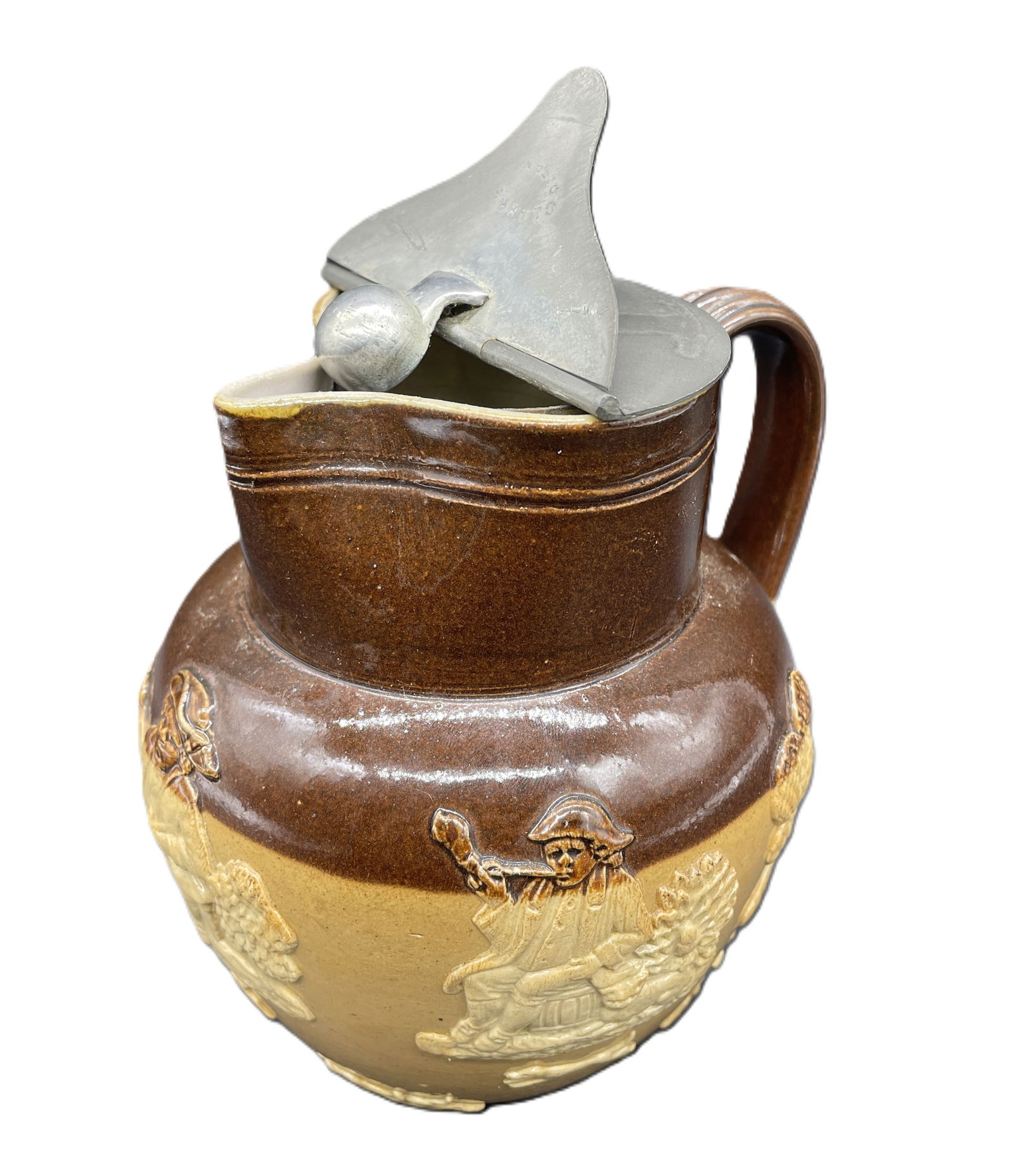 Antique DOULTON LAMBETH STONEWARE MUSTARD JAR ~MINIATURE JUG (1 of 8)