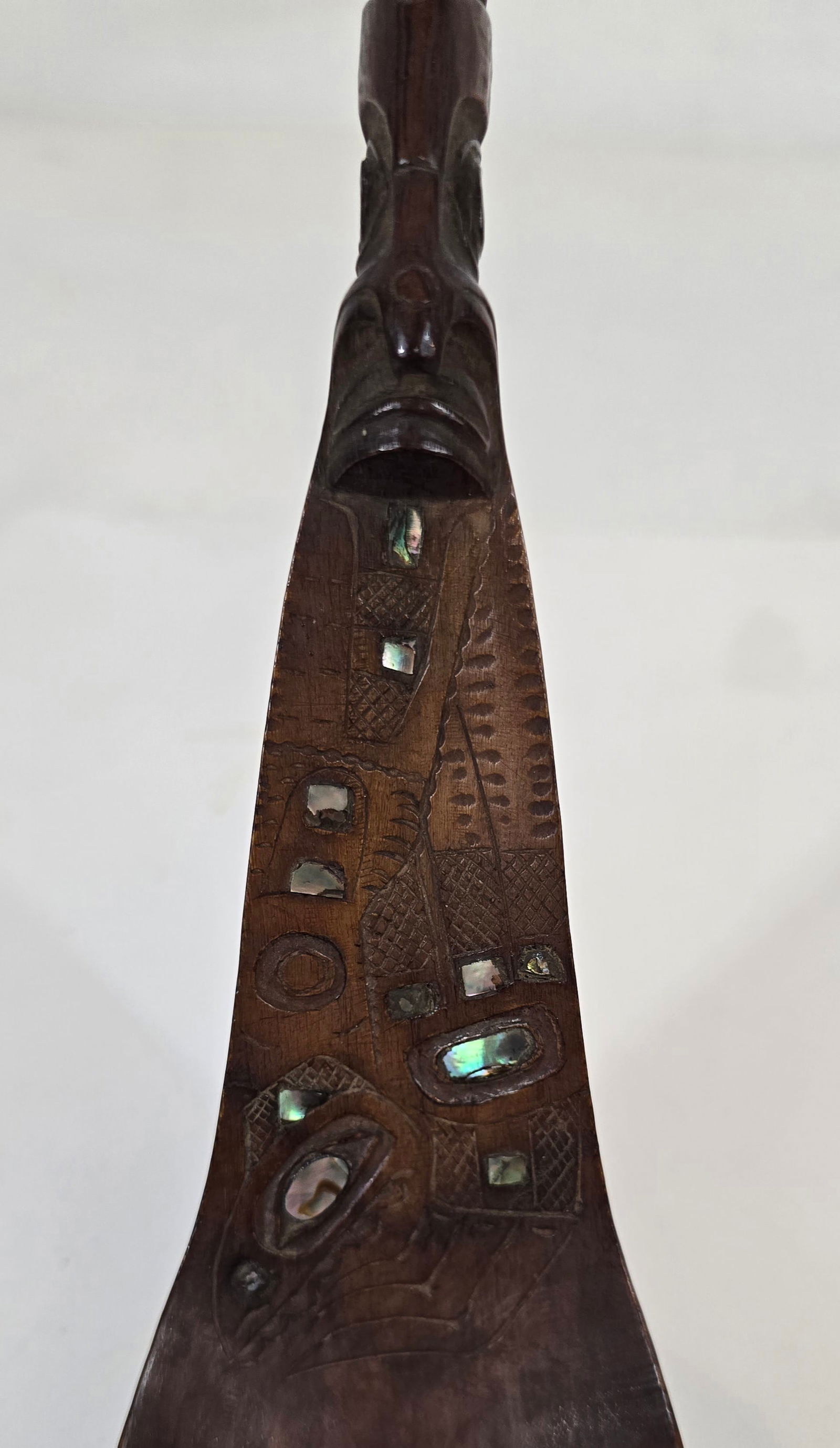 Haida carved horn spoon - 11