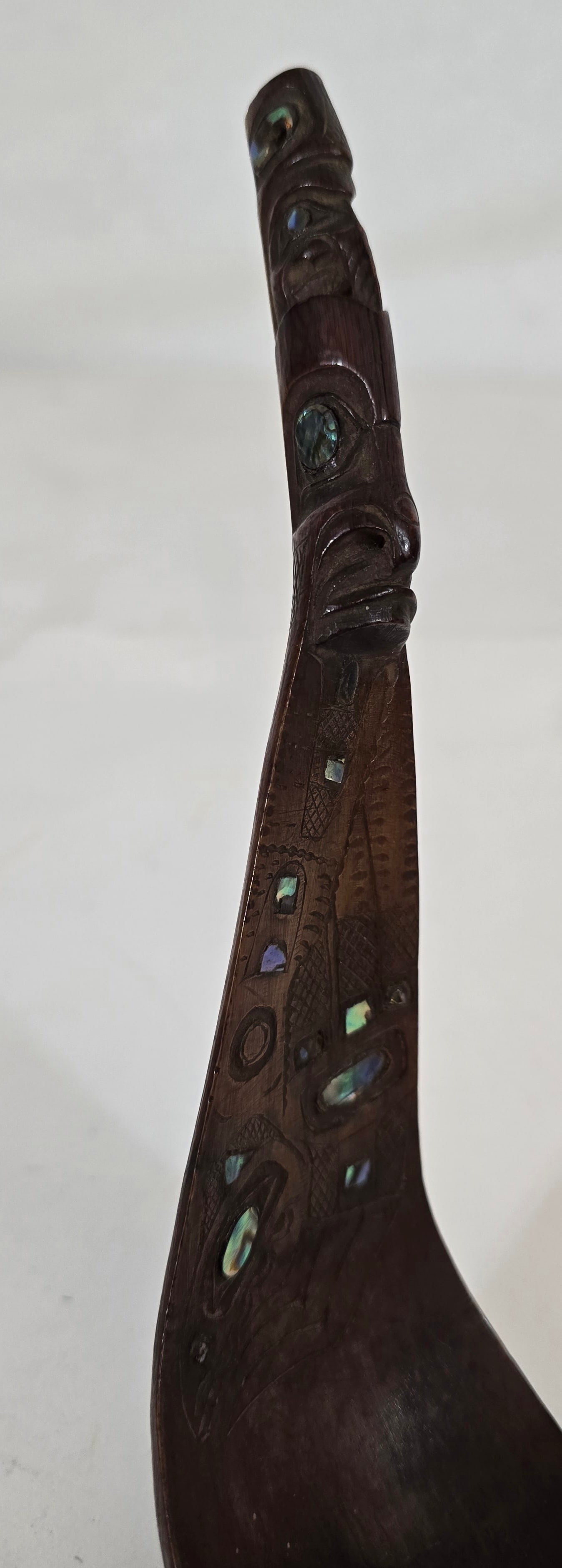 Haida carved horn spoon - 12