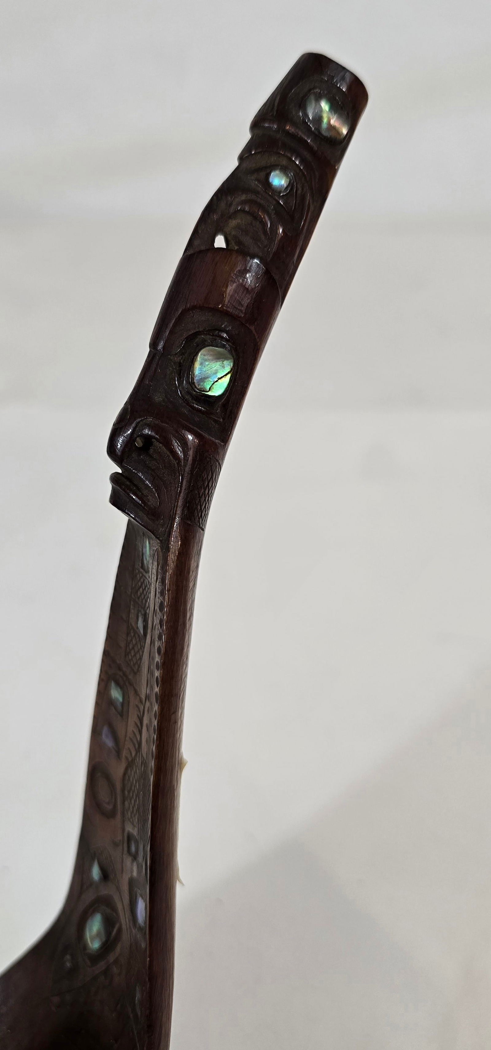 Haida carved horn spoon - 13