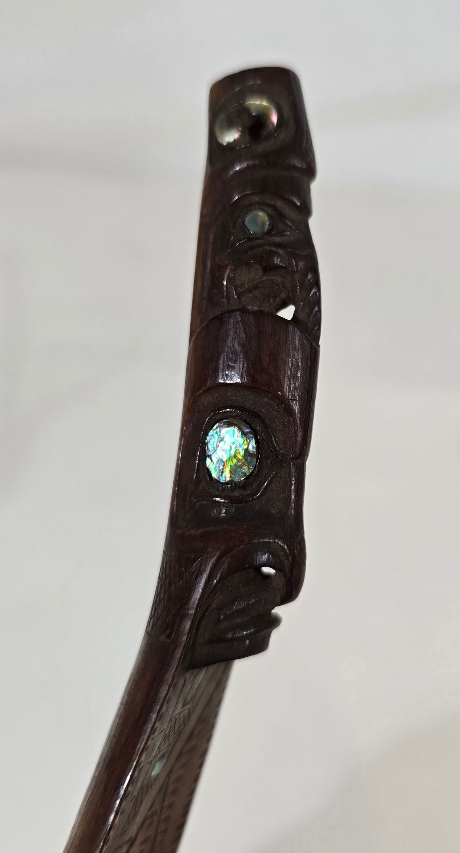 Haida carved horn spoon - 2