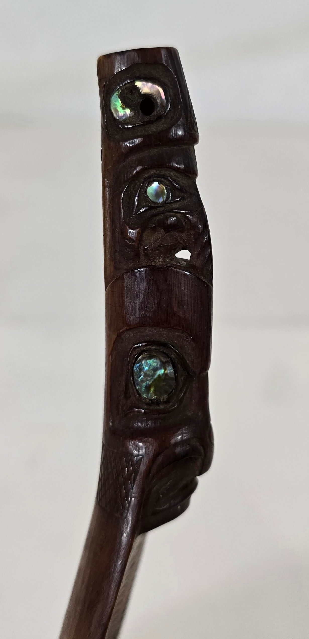 Haida carved horn spoon - 5