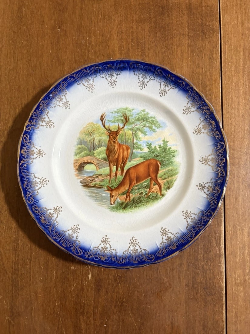 10 Flow Blue Stag Plates - 10