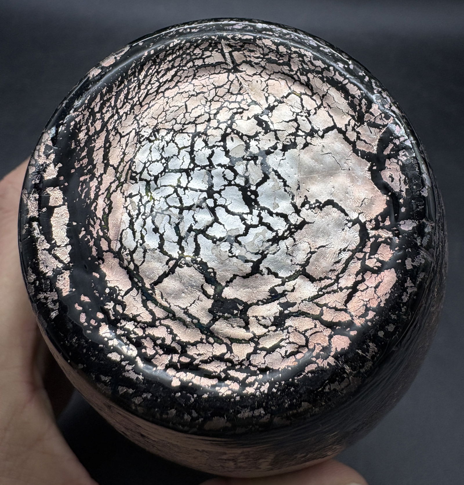 Vintage Larry Laso For Mikasa Black & Bronze Glaze Vase by Laslo Japan - 7" Tall - 7