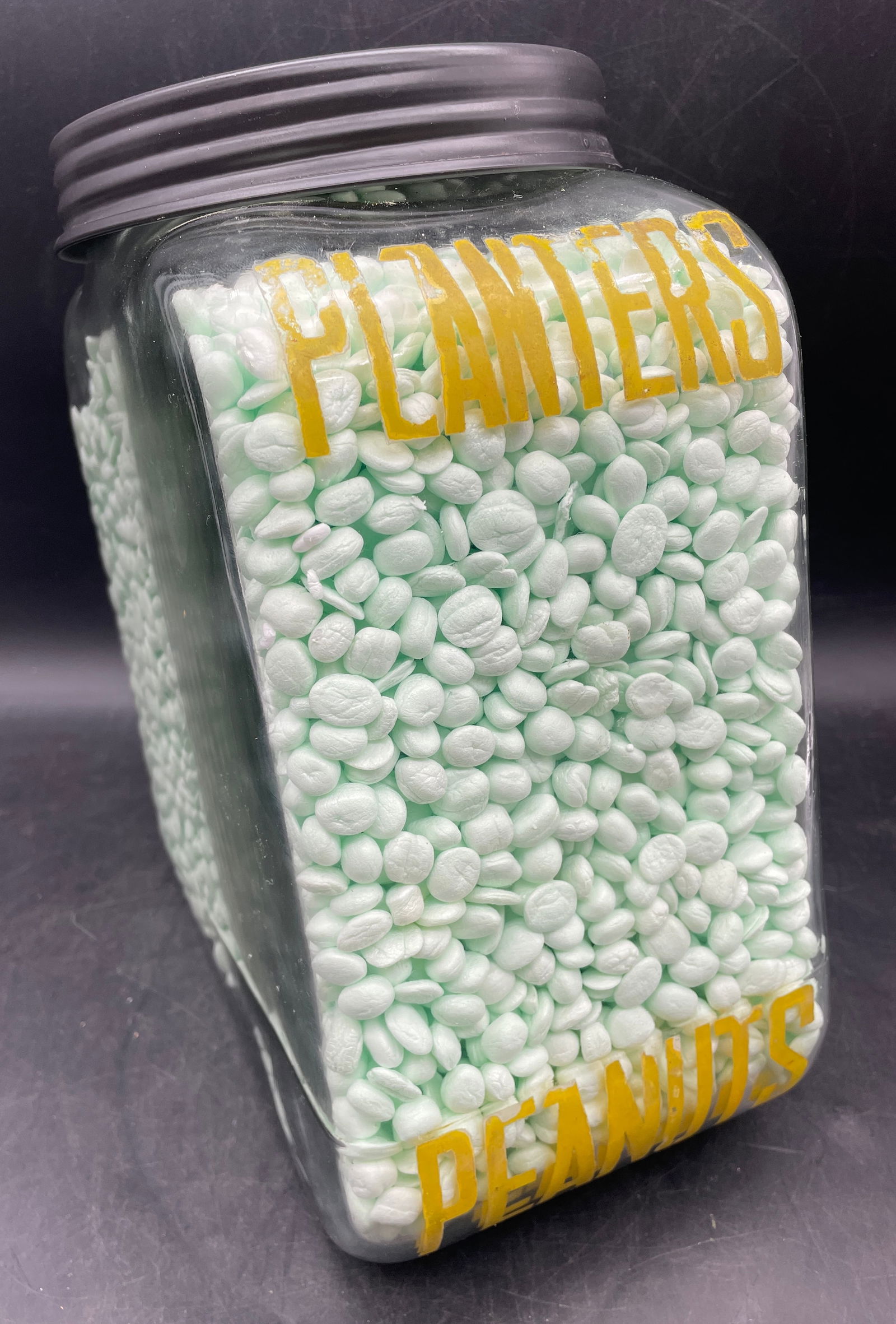 Vintage 1940 Planters Peanuts STREAMLINE Glass Display Jar