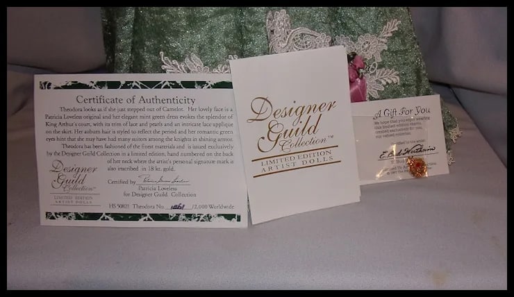 Vintage Designer Guild Collection Theodora Doll with Stand - 12