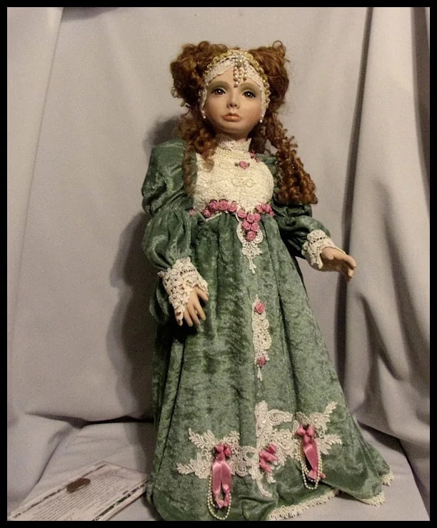 Vintage Designer Guild Collection Theodora Doll with Stand - 13