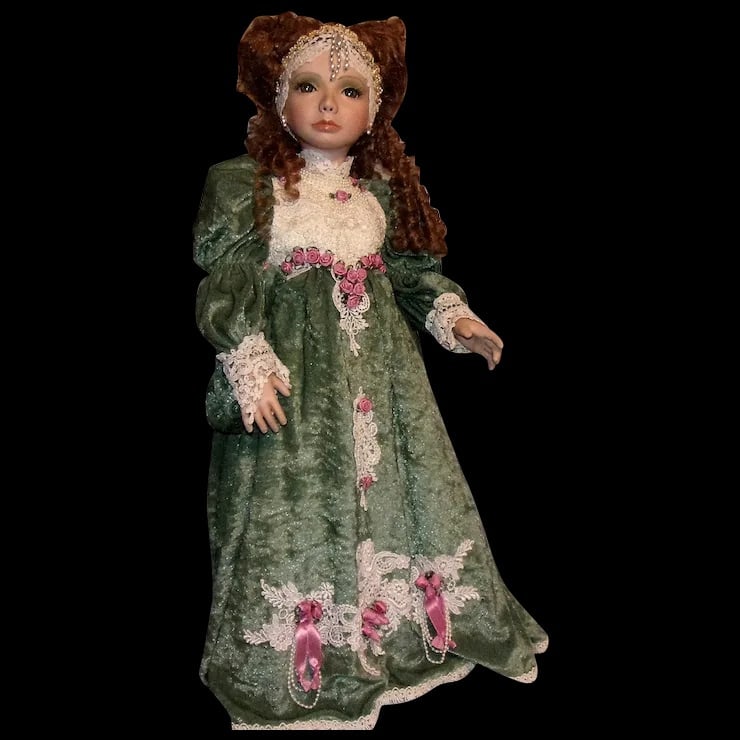 Vintage Designer Guild Collection Theodora Doll with Stand