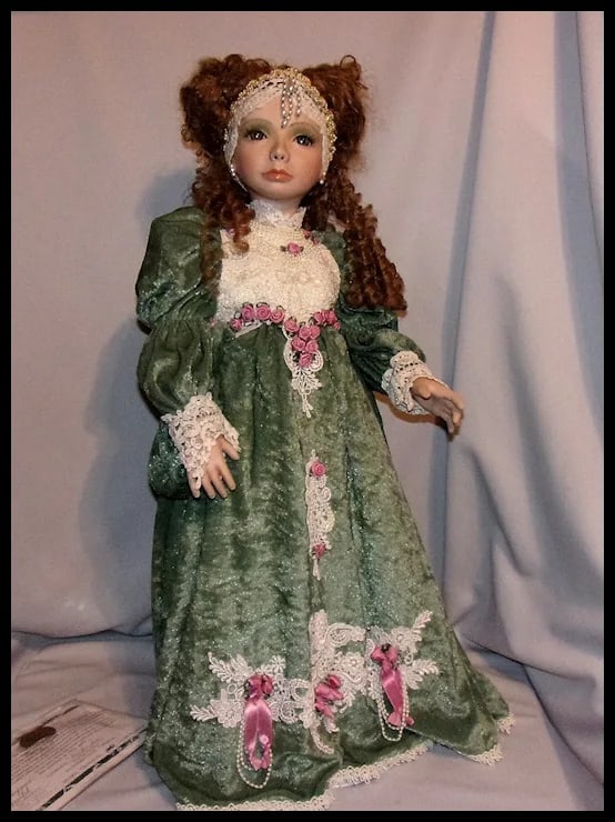 Vintage Designer Guild Collection Theodora Doll with Stand - 2