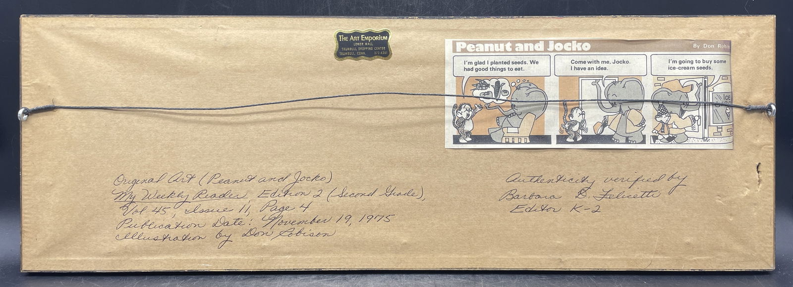 1975 Original Peanut & Jocko Comic Strip Art Weekly Reader Framed - 4