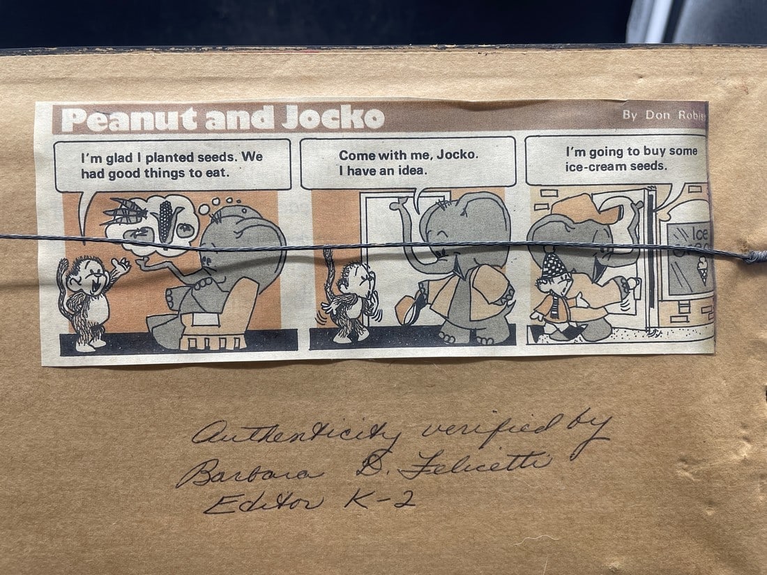1975 Original Peanut & Jocko Comic Strip Art Weekly Reader Framed - 7