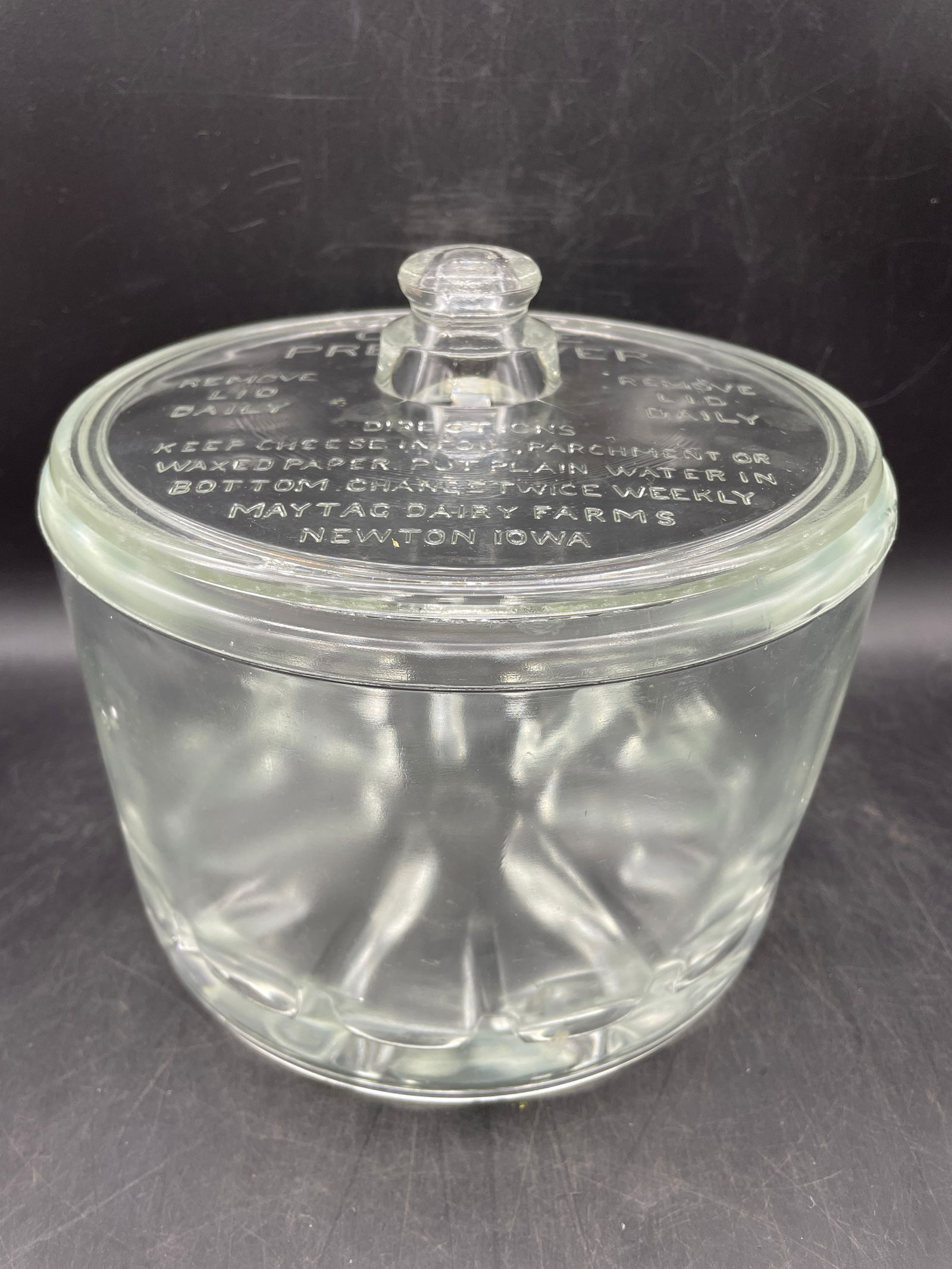 Vintage Sanitary Cheese Preserver Maytag Dairy Farms Newton Iowa