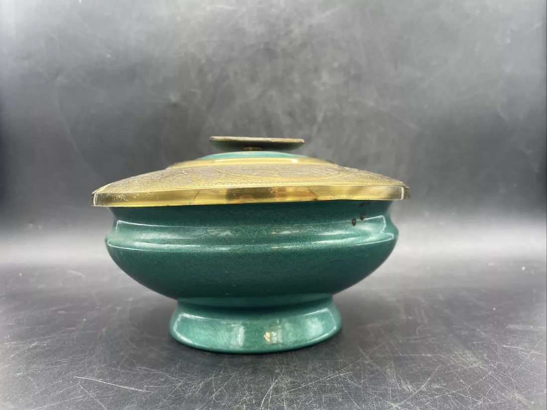 Vintage Judaica WAILING WALL Serving Bowl w Lid Jerusalem Israel - 5