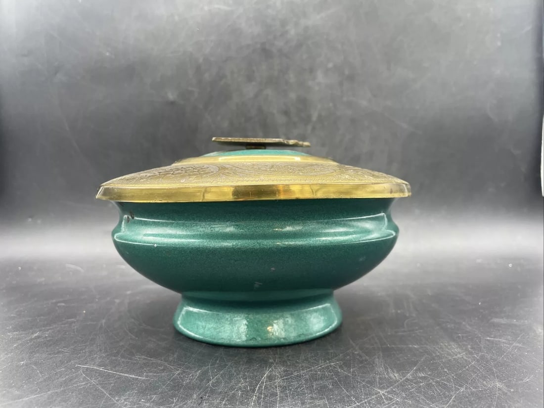 Vintage Judaica WAILING WALL Serving Bowl w Lid Jerusalem Israel - 6