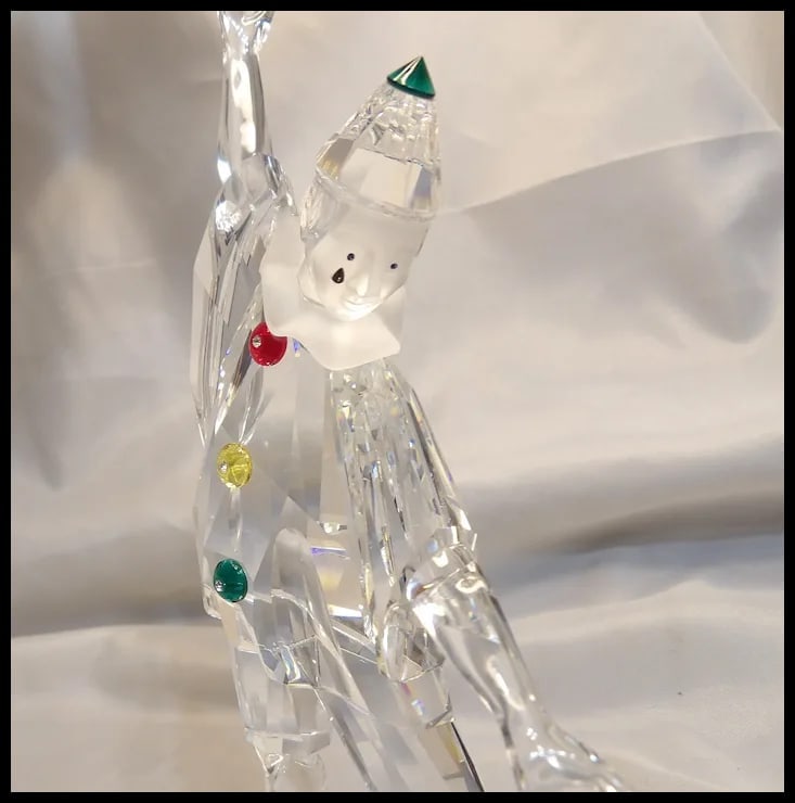 Swarovski Crystal 1999 Annual SCS Masquerade Pierrot Clown In Box - 4
