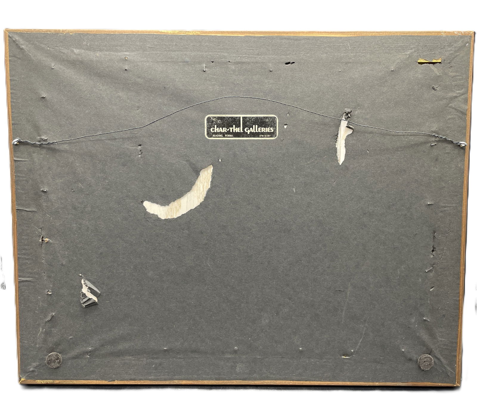 PA FOLK ART Stone Bridge PAINTING C. REINHOLD Primitive original oil - 7