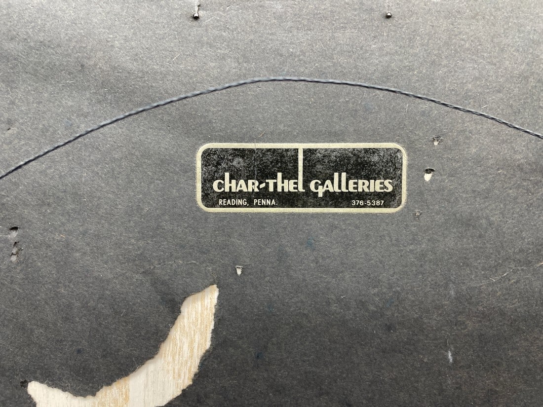 PA FOLK ART Stone Bridge PAINTING C. REINHOLD Primitive original oil - 8