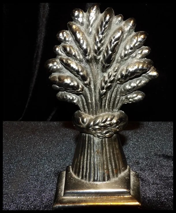 Polished Stainless Steel Wheat Sheaves Bookends - 4