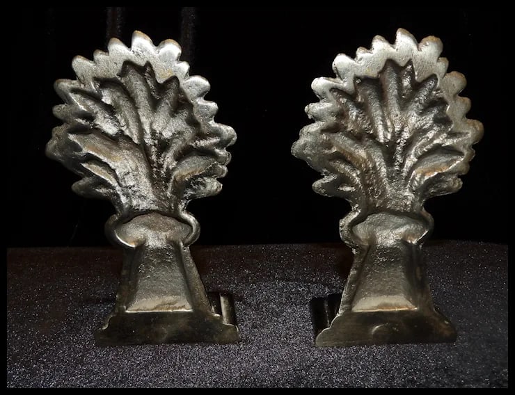 Polished Stainless Steel Wheat Sheaves Bookends - 5
