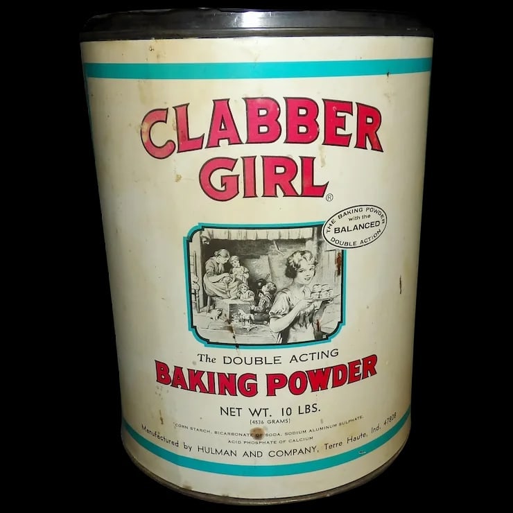 Extra Large Vintage Clabber Girl Baking Powder Tin Gallon Size 10 Pound (1 of 9)