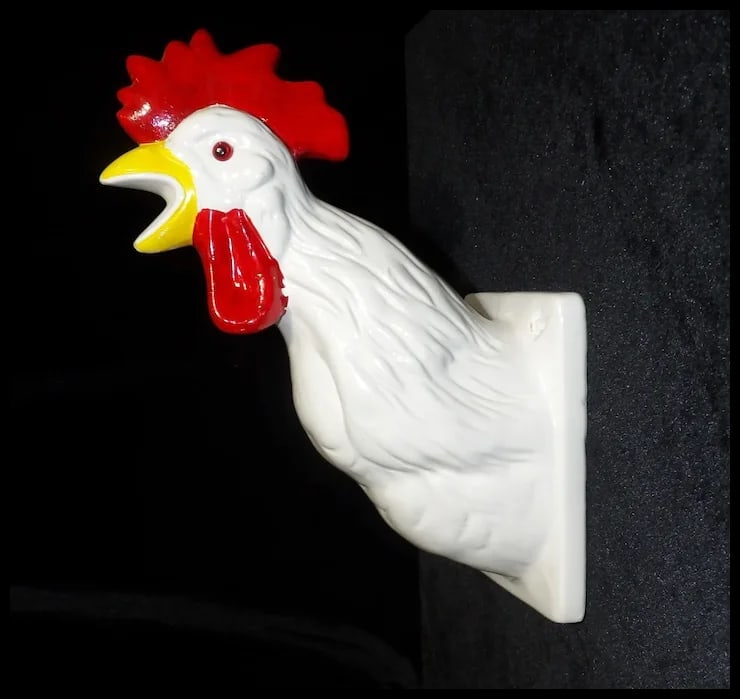 Enesco Rooster Head Kitchen Towel/Apron Holder - 2