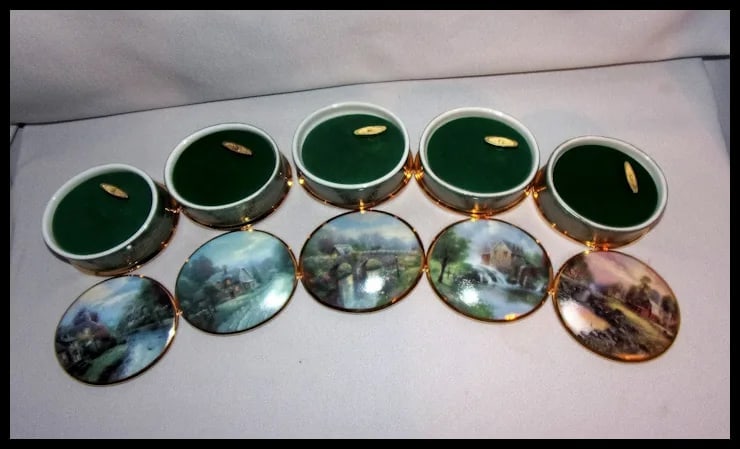 Vintage Thomas Kinkade Lamplight Village Music Box Collection - 3