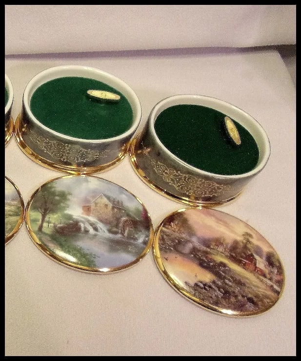 Vintage Thomas Kinkade Lamplight Village Music Box Collection - 6