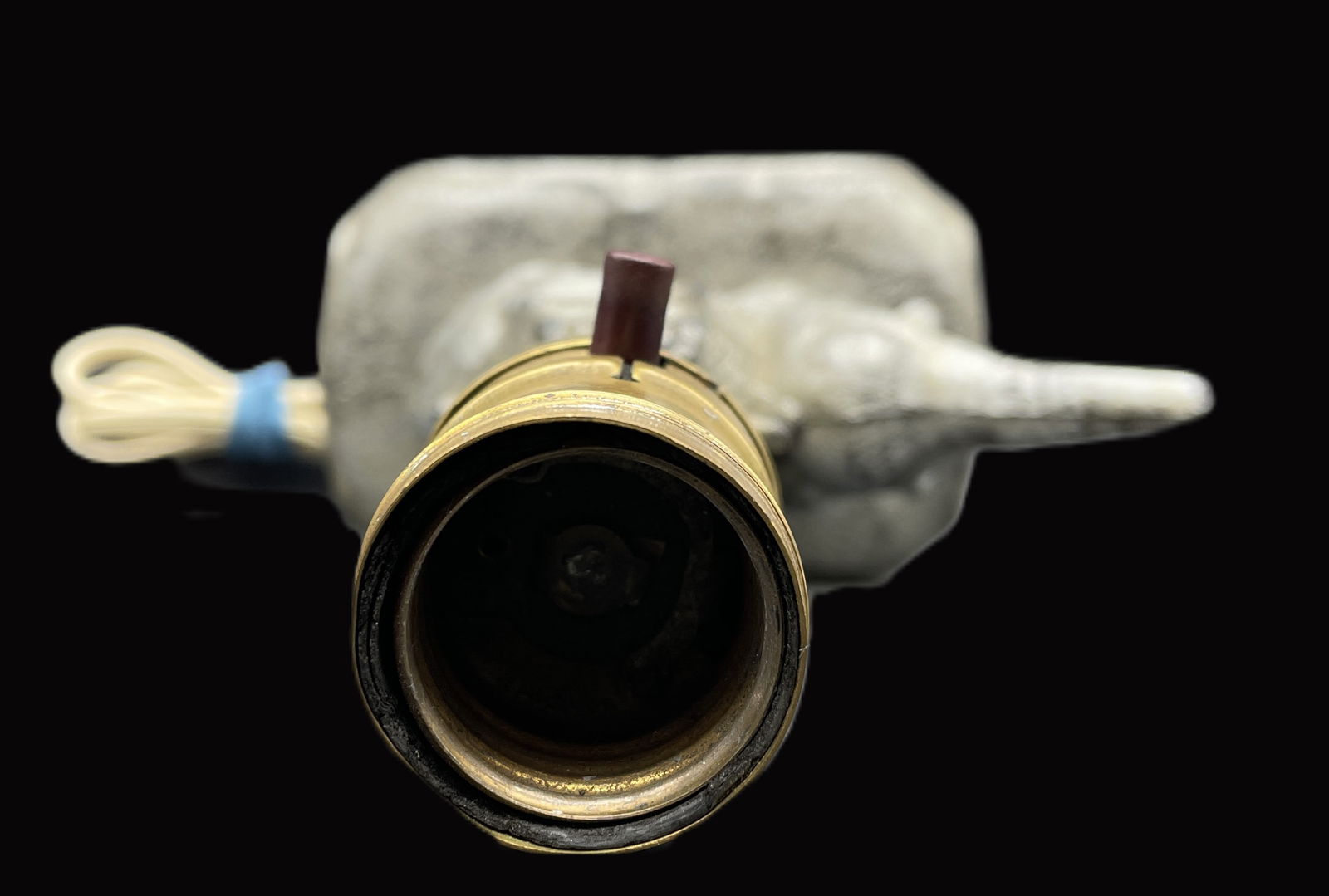 Cast Iron Art Deco Nouveau Arts & Craft Elephant Pagoda Lamp - 8