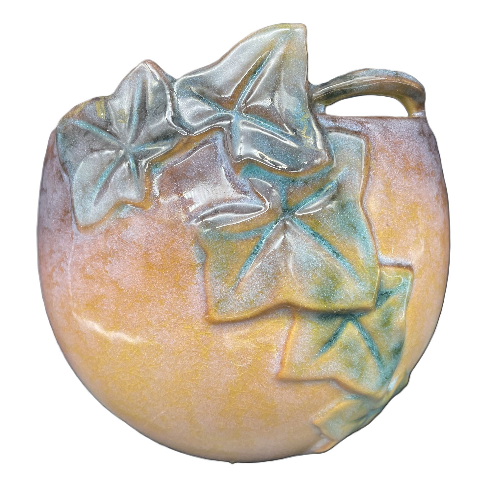 ROSEVILLE POTTERY WINCRAFT IVY WALL POCKET VASE 267 5 GREEN AND BROWN 1948 (1 of 7)