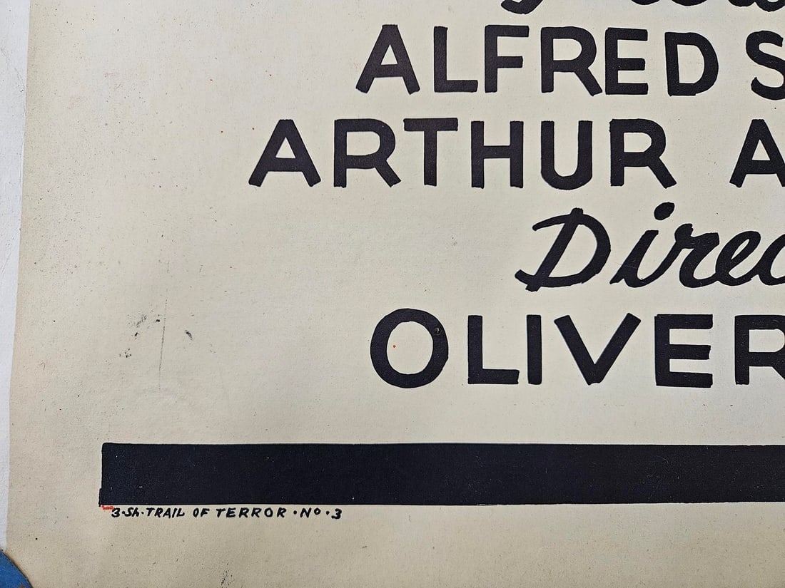 6.5 foot 1948 Lithograph Movie Poster TRAIL OF TERROR Mounted on Linen - 4