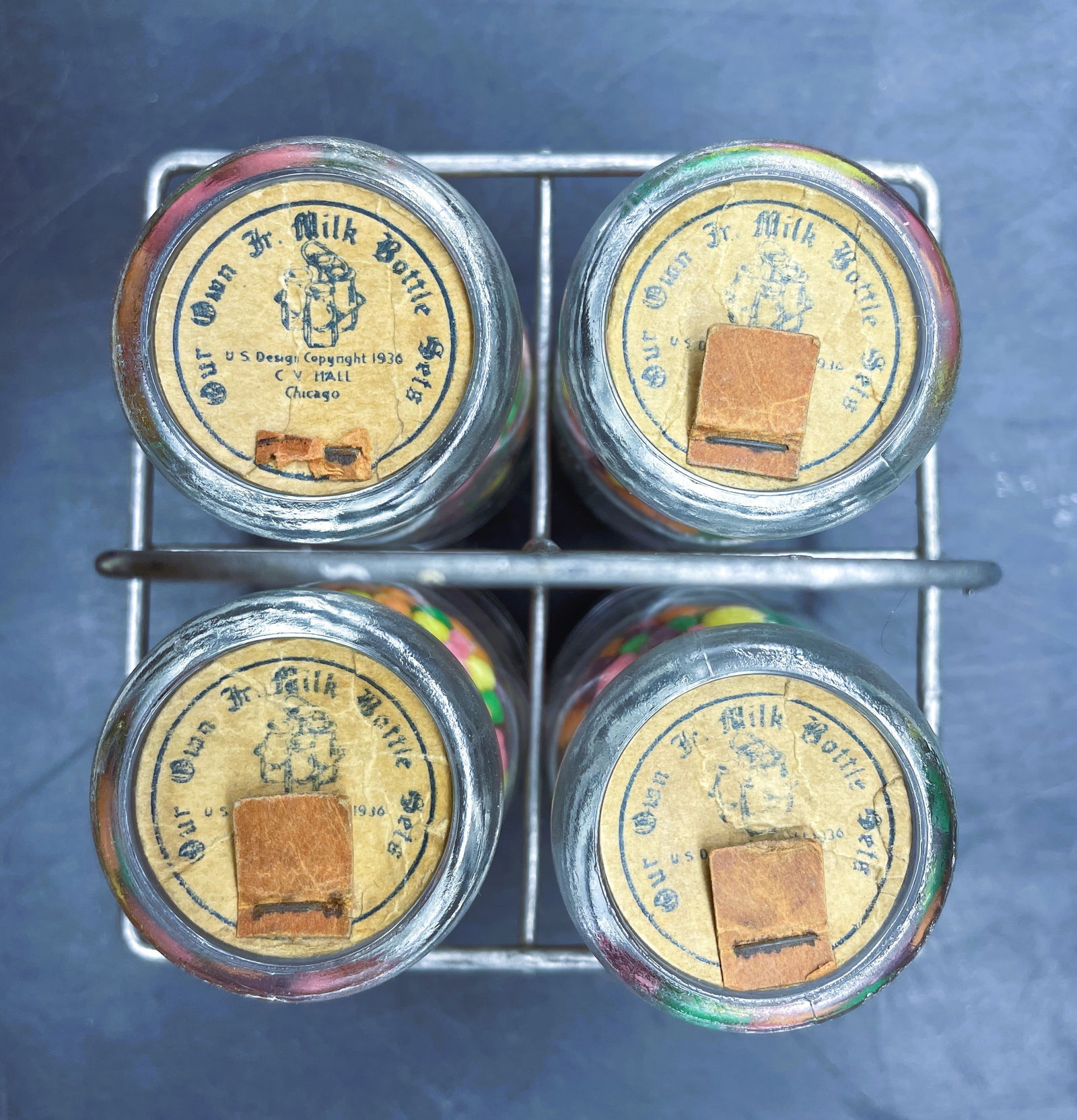 Rare 1930s CV HALL Chicago Dairy CREAMER CANDY CONTAINER - 4