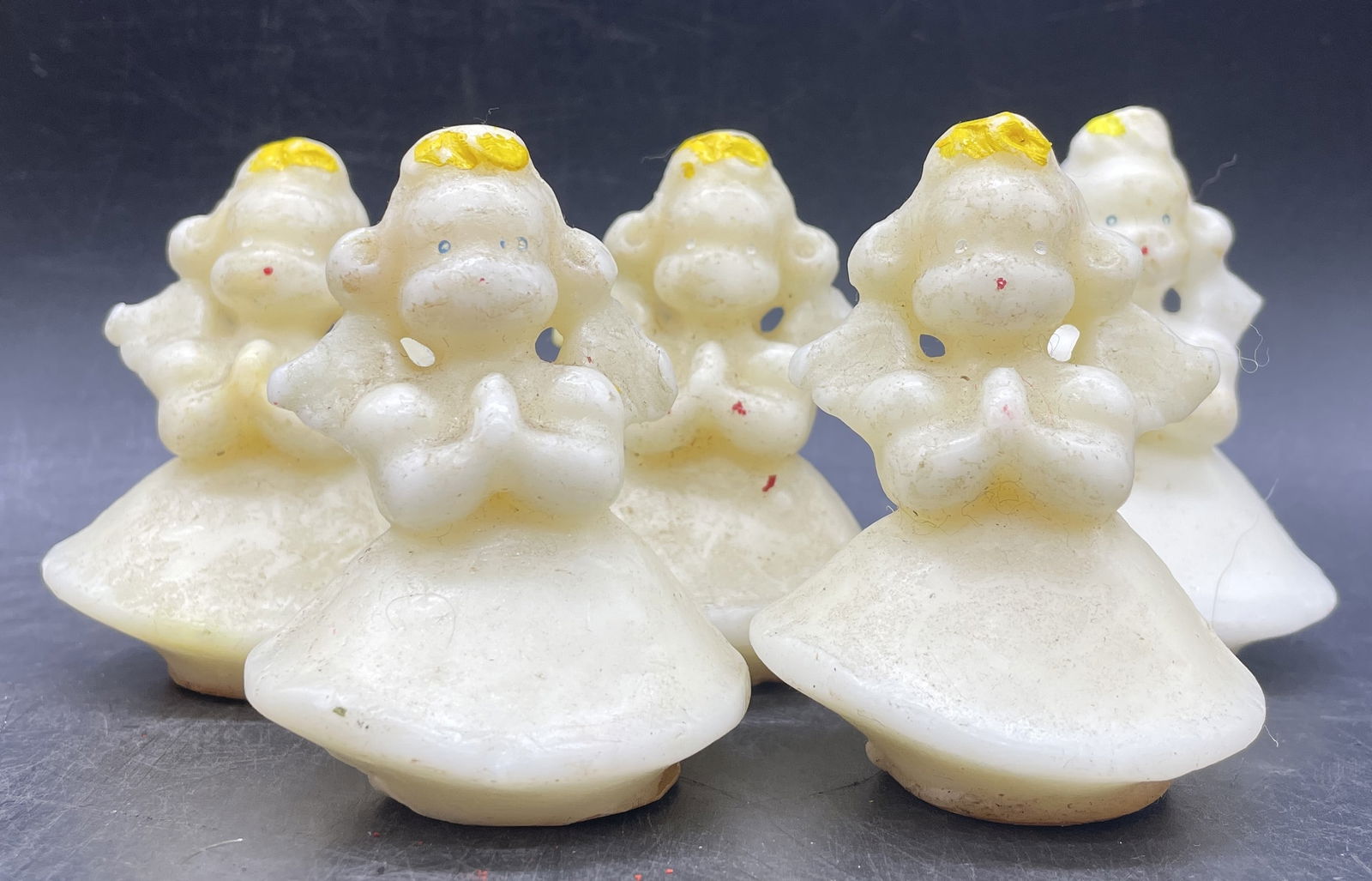 Five Small Gurley Christmas Angel candles - 2