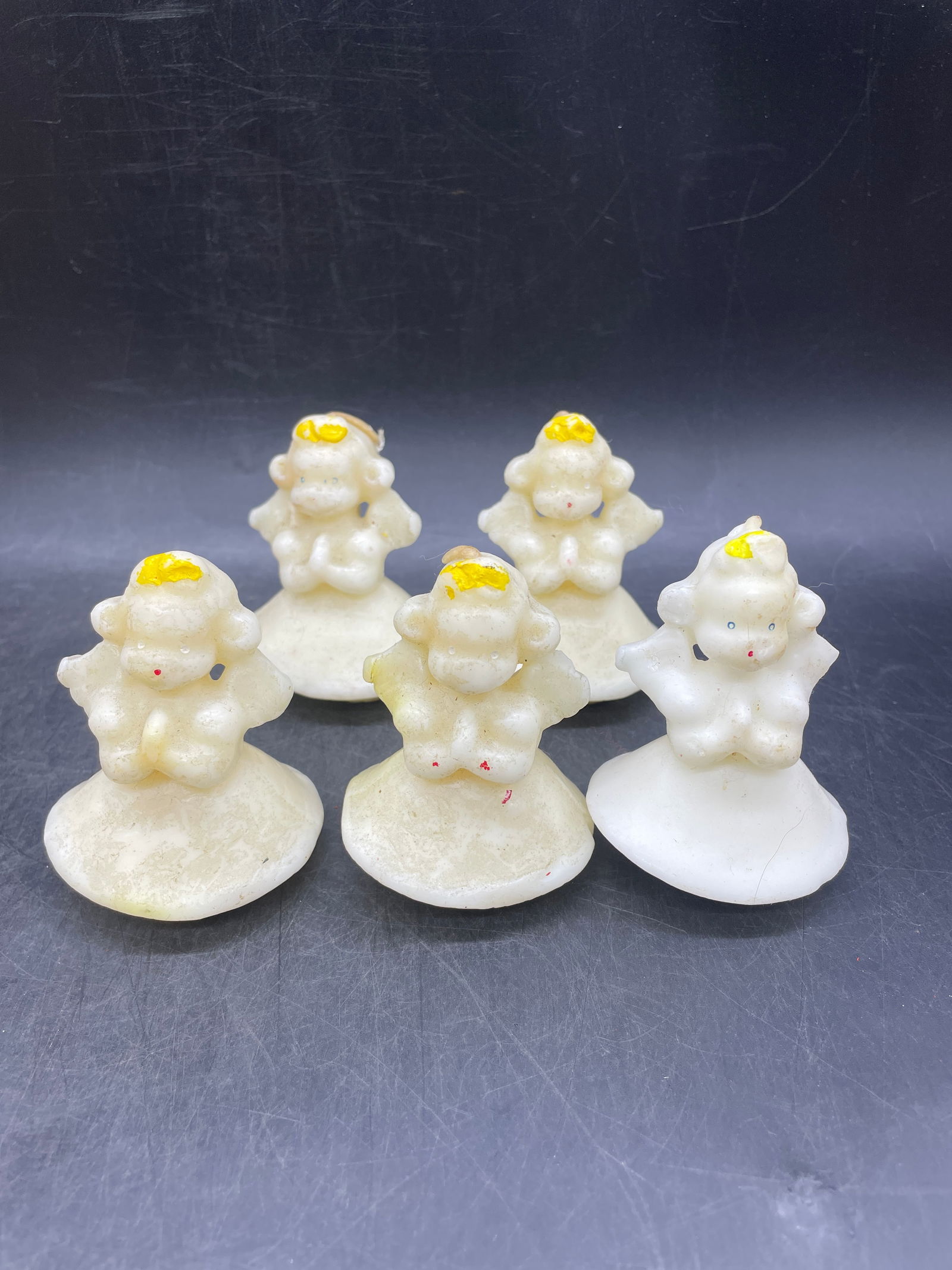 Five Small Gurley Christmas Angel candles - 4