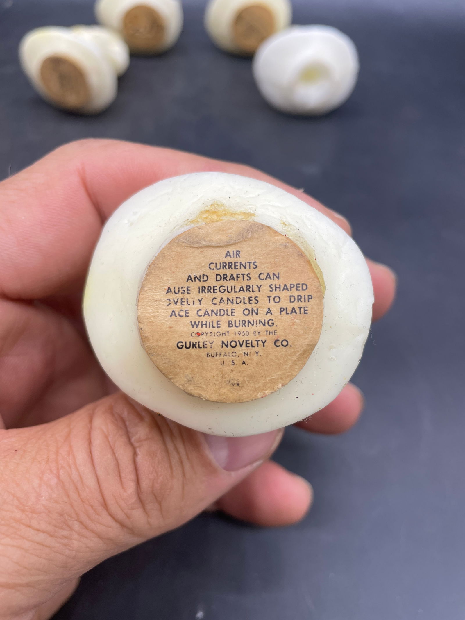 Five Small Gurley Christmas Angel candles - 6