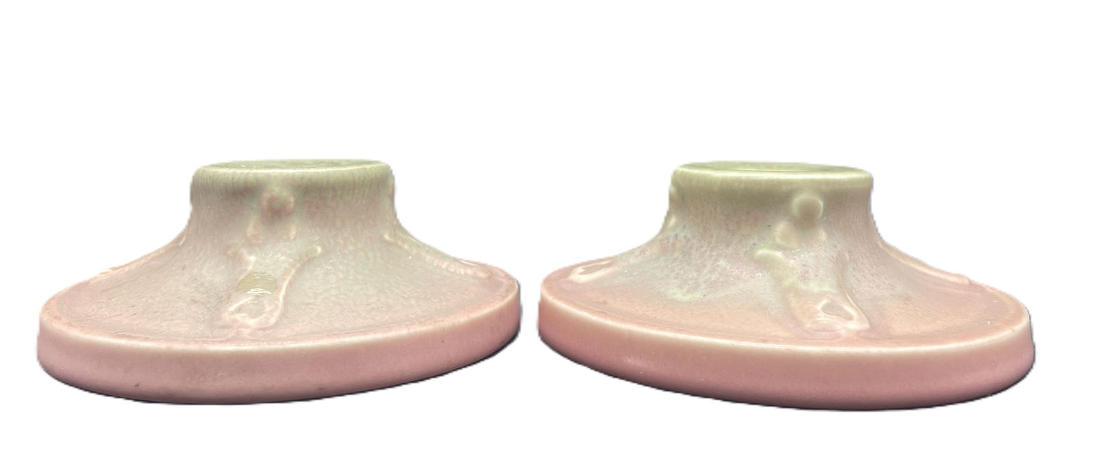 Rookwood 1921 Vintage Art Pottery Ceramic Candle Holders 2472 - 2