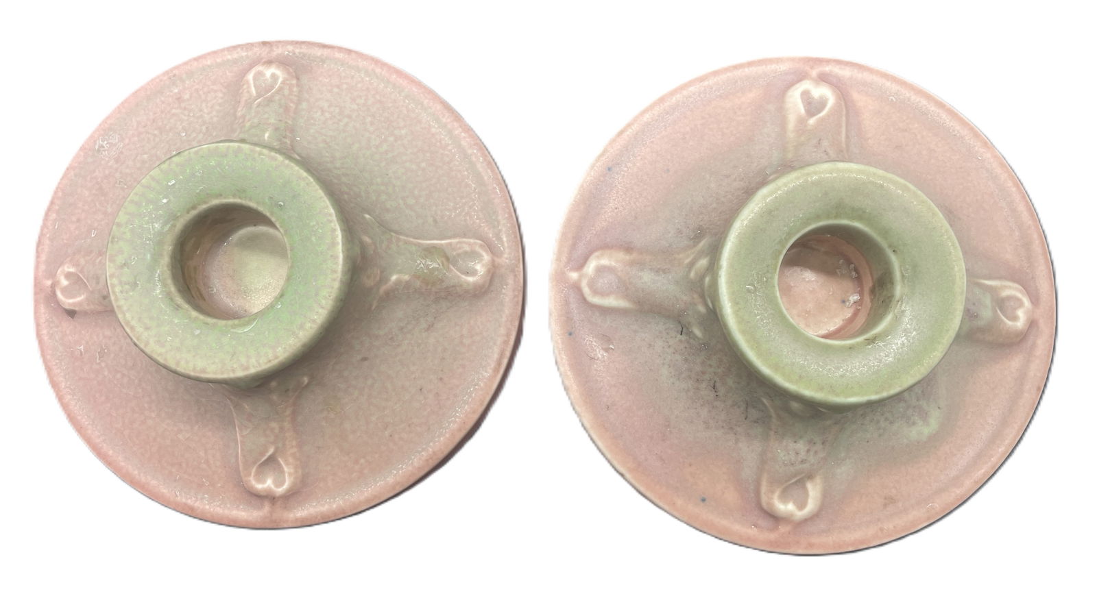 Rookwood 1921 Vintage Art Pottery Ceramic Candle Holders 2472 - 5