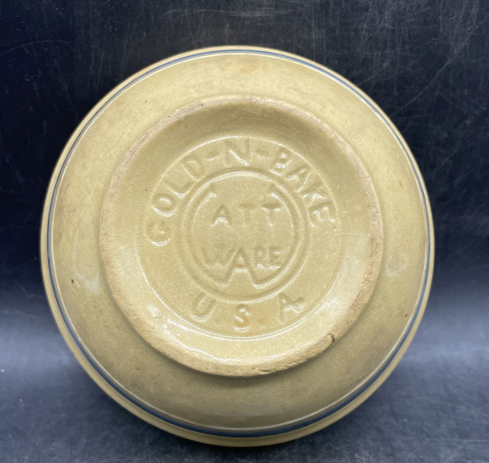 Farmhouse Watt Ware Gold-N-Bake Yellow Mixing Bowl Yellowware - 7