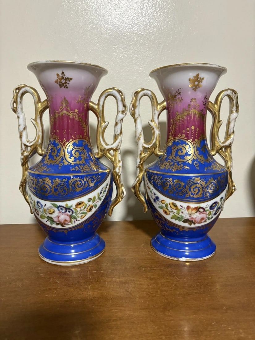 Pr Paris Porcelain Vases