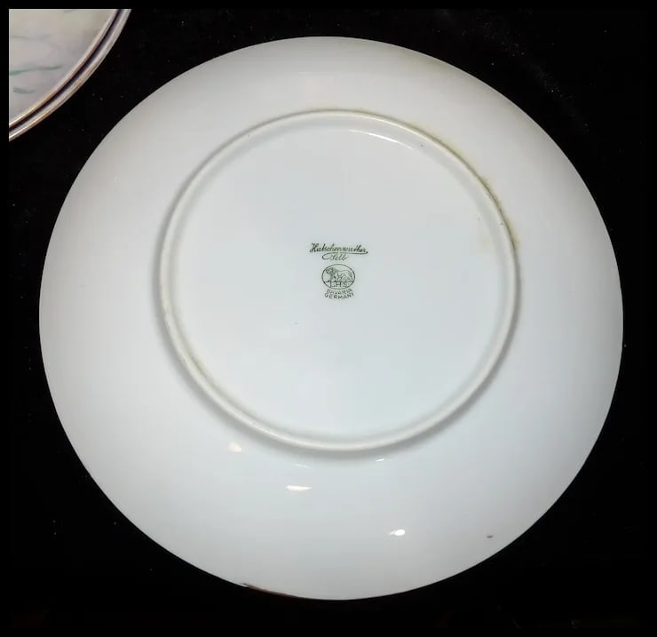 Vintage Hutschenreuther Selb Bavaria Germany Hand Painted Fish Platter & Plates Signed - 10