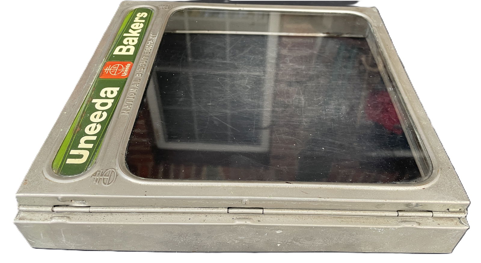 VINTAGE UNEEDA BAKERS NABISCO GLASS DISPLAY CASE LID-NATIONAL BISCUIT COMPANY - 8