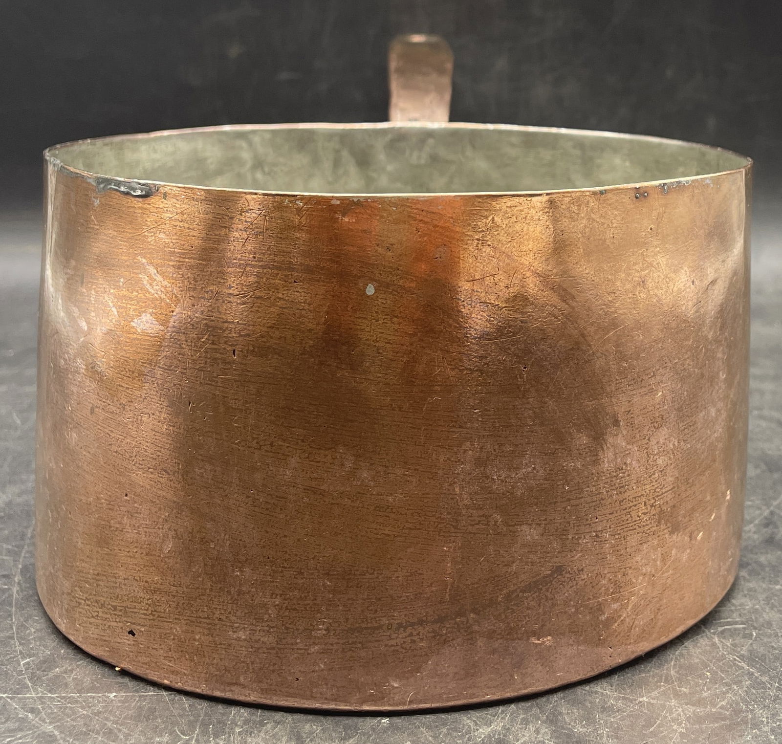 Large hand forged copper pot. Marked 55. Capacity 2 quarts. - 4