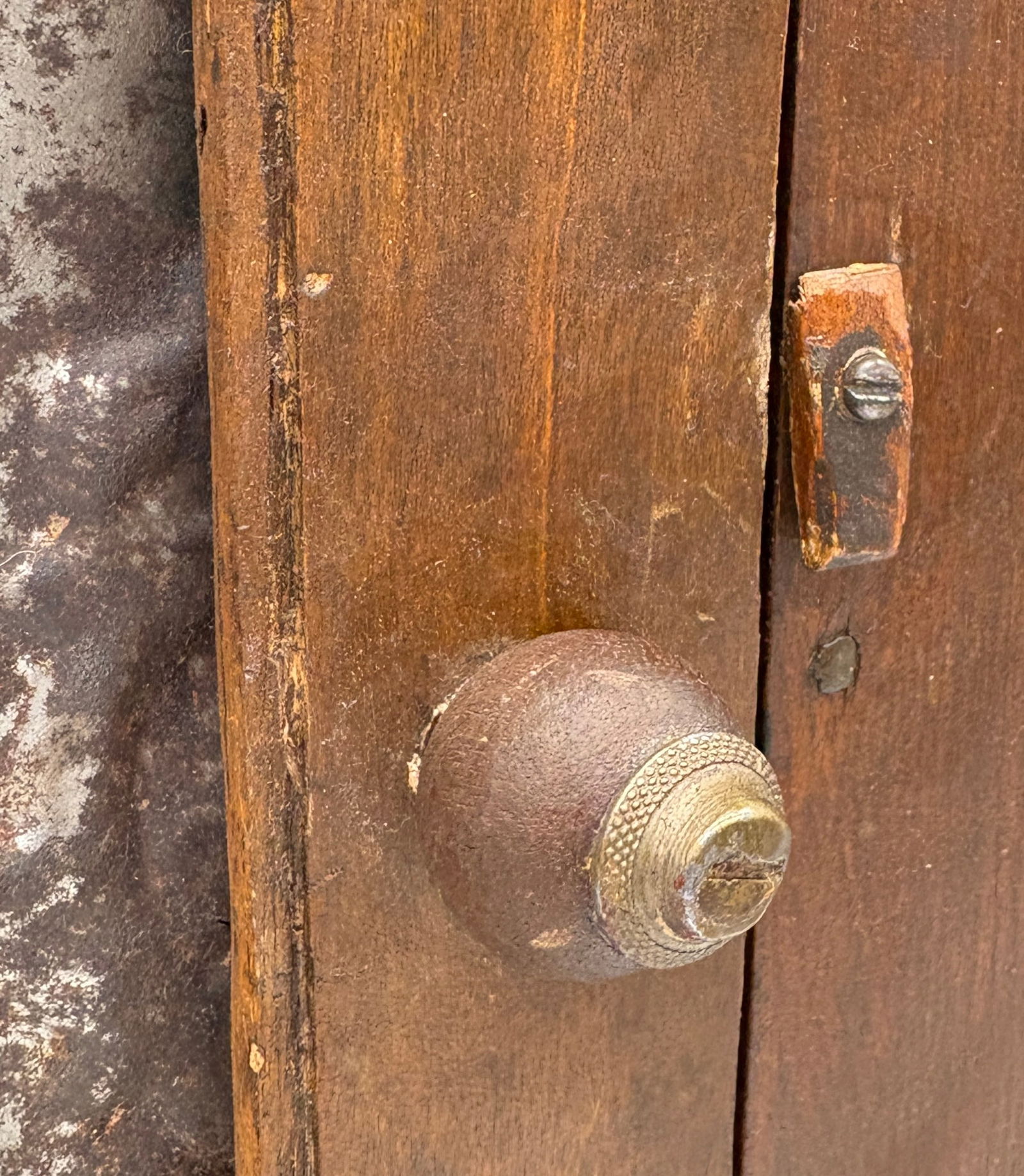 Primitive Pennsylvania Dutch Folk Art Tin Spice Piesafe Cabinet Cherub Angel - 6