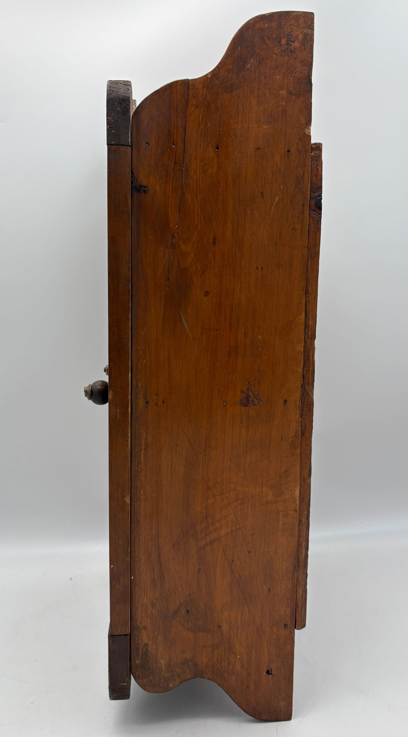 Primitive Pennsylvania Dutch Folk Art Tin Spice Piesafe Cabinet Cherub Angel - 7