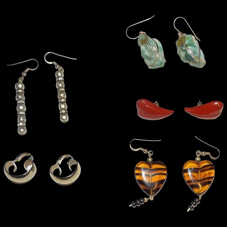 Mixed Vintage Post, Stud & Clip On Earrings