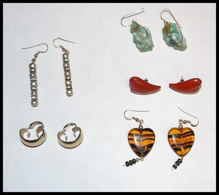 Mixed Vintage Post, Stud & Clip On Earrings - 2