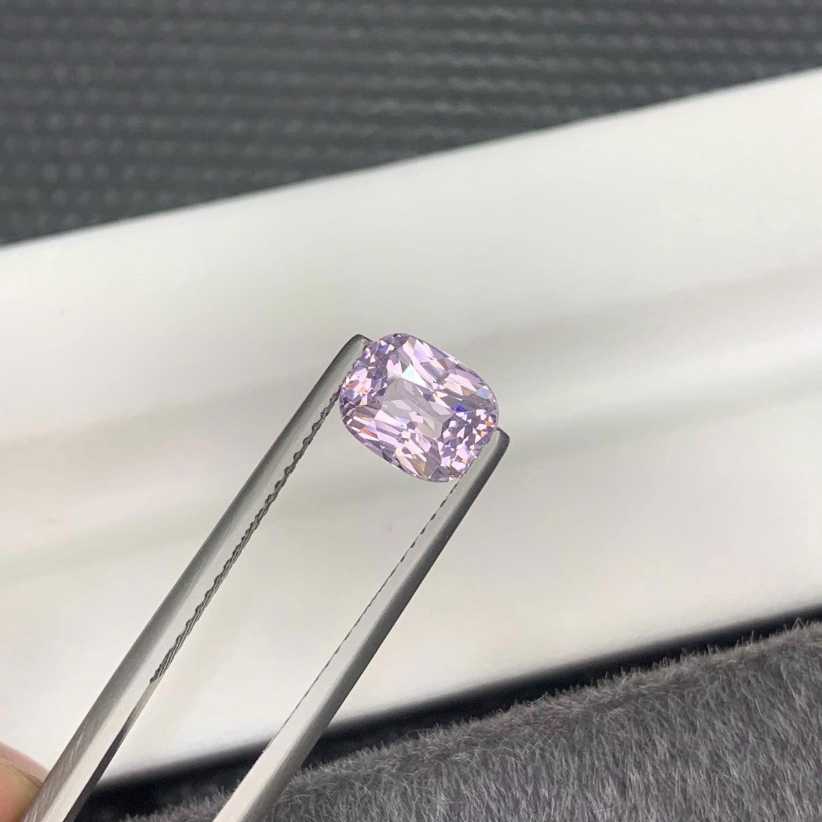 GIA Certified Light Purple Spinel Gem: 2.06 Carat Cushion Cut: Title: GIA Certified Light Purple Spinel Gem: 2.06 Carat Cushion Cut Description: Materials: Gemstone: Spinel Carat weight: 2.06 Elevate your jewelry with this exquisite Lavender Spinel Loose Gemstone