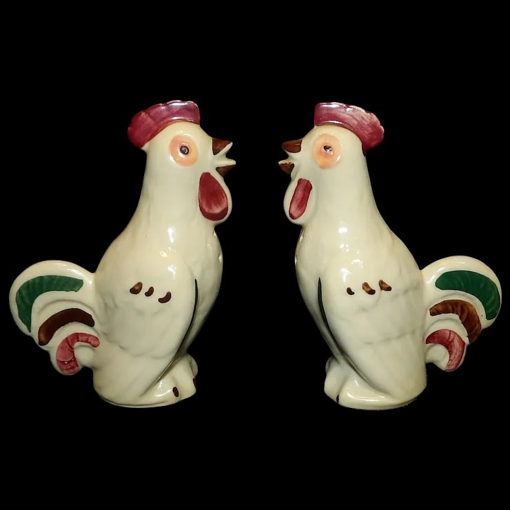 Shawnee Pottery Chanticleer Rooster Salt and Pepper Shaker
