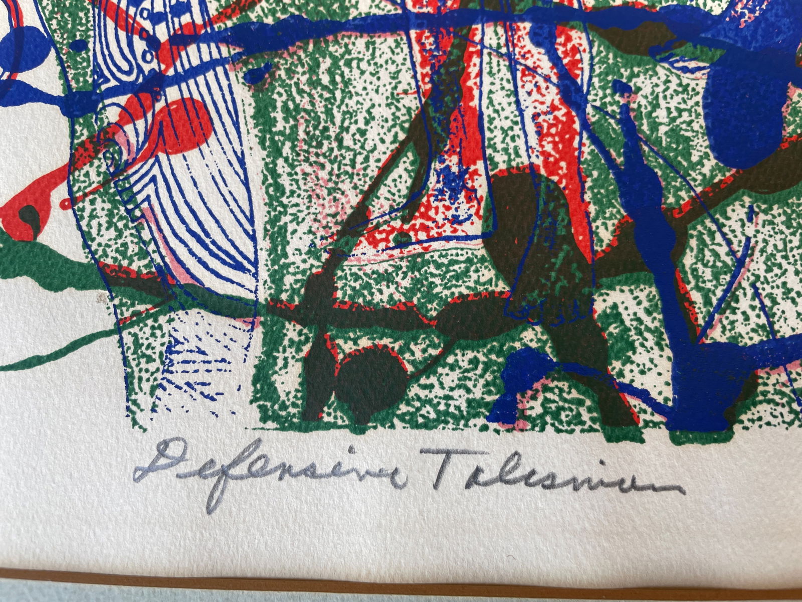 WPA Artist Signed, Leo Russell S/N Lithograph "Defensive Talisman" Surrealistic - 7